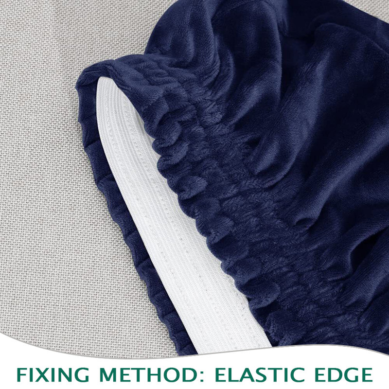 Housse pour canapé de coin Elastic, Bleu marine, H 38 po x l 58 po x P 43 po
