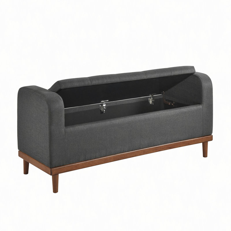 Meuble de rangement Mid-Century, Gris foncé, Gris foncé