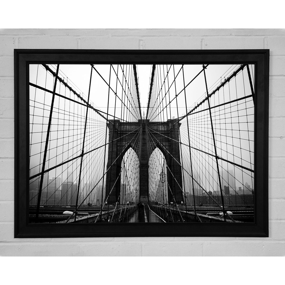 Brooklyn Bridge Perfektion Gerahmter Druck