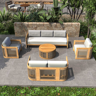 Acacia 7 - Person Patio Conversation Sets With Cushions