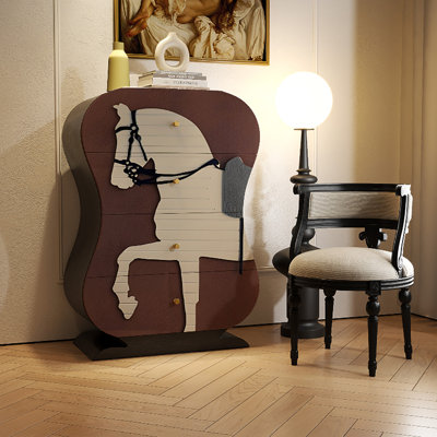 Italian retro home advanced sense decor cabinet