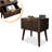 George Oliver Nightstands Dark Brown 1-Drawer With Solid Wood Legs-1058706926