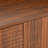 Mid-Century Modern Walnut Sideboard with Geometric Carved Doors