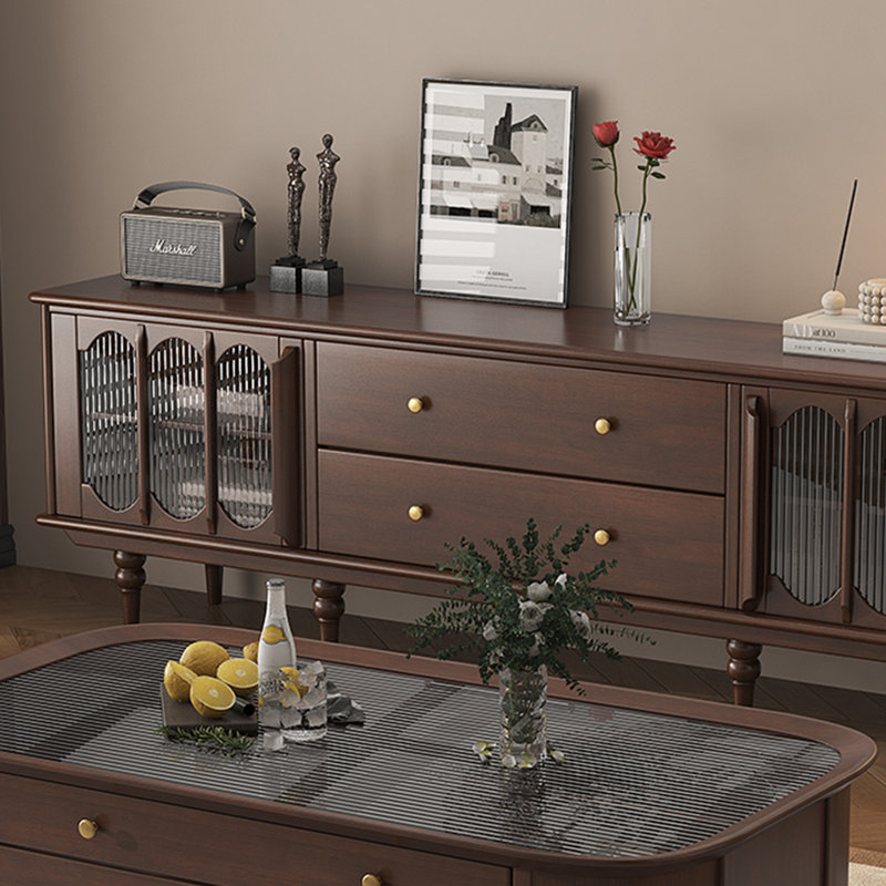 Grand meuble télé avec grand rangement, 70.87"