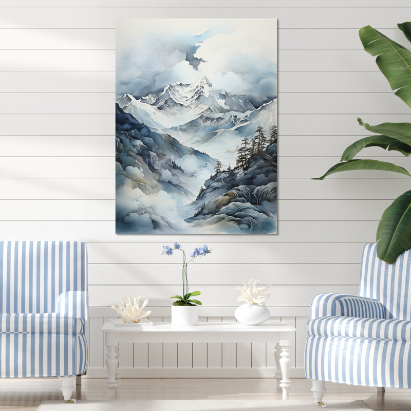 Minimalisme Groenland, horizon I sur toile, Toile tendue, H 32 po x l 24 po x P 1 po