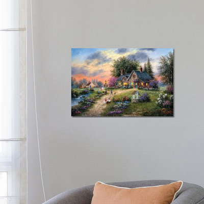 Stoney-Brook Cottage by Dennis Lewan - Wrapped Canvas Gallery-Wrapped Canvas Giclée
