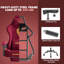 Fauteuil de jeu ergonomique en velours avec repose-pieds Soontrans-118339036