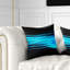 Vagues fractales bleu vif - coussin abstrait imprimé-29603892-29603900