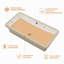 Lavabo de salle de bain rectangulaire encastré de 71 x 36 cm avec lavabo en céramique et trou de trop-plein (bonde non incluse)