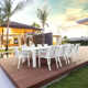 Farrah 118'' Rectangular 10 - Person Outdoor Dining Set