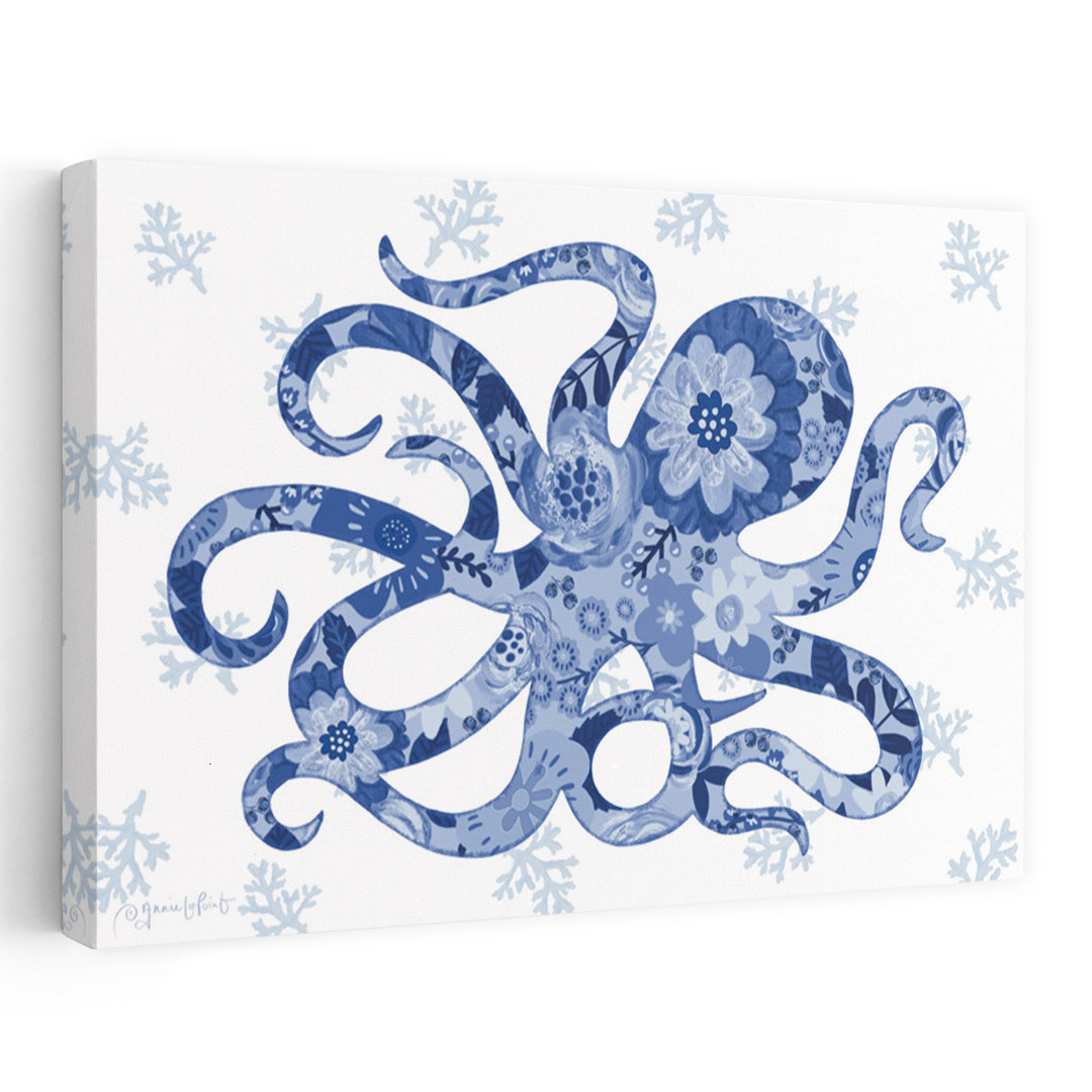 Floral Octopus by Annie LaPoint - Wrapped Canvas Print