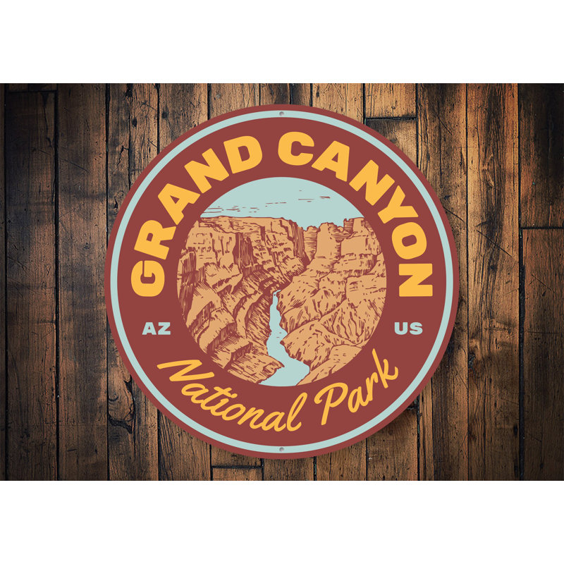 Enseigne en aluminium Grand Canyon, H 12 po x l 12 po x P 0,04 po