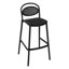 Tabouret de bar empilable de 76 cm (29,9 po), tabouret de comptoir en plastique résistant aux intempéries, sans assemblage, avec dossier et assise imitation rotin pour une utilisation intérieure et extérieure.-1331270204