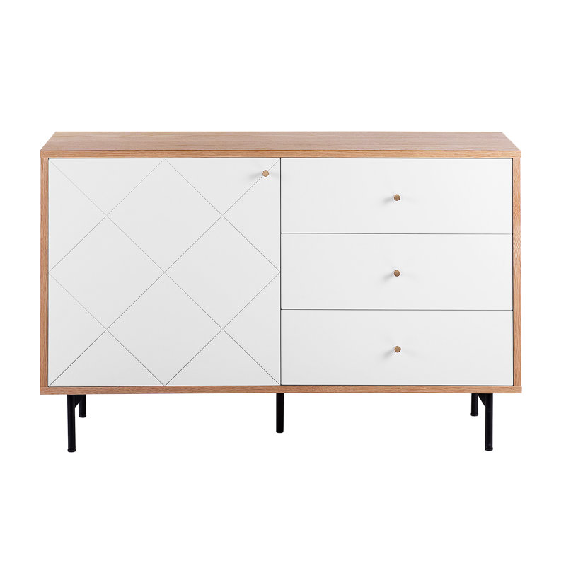 Alayah 118cm Sideboard, White/ Light Wood