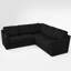 Canapé d'angle modulaire 89 po en velours côtelé avec dossiers remplis de volonté, canapé confortable en forme de L pour le salon, la maison, un appartement-84413208