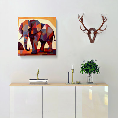Elephant Cubism - Wrapped Canvas