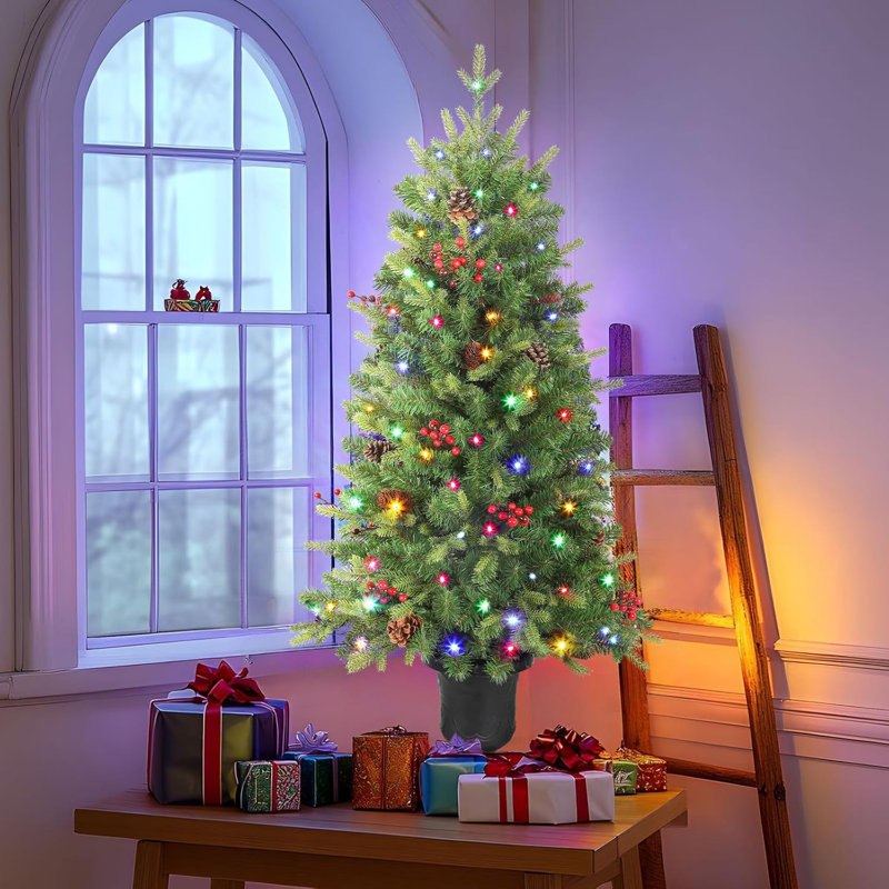 49.21cm H Lighted Artificial Christmas Tree