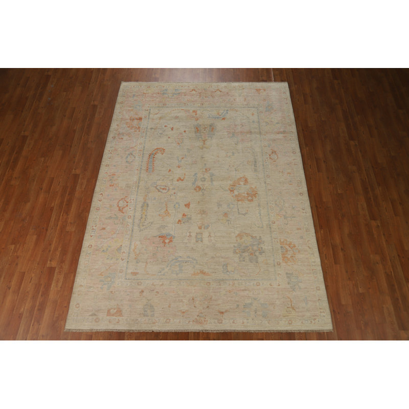 Vegetable Dye Oushak Turkish Area Rug 7x10
