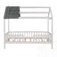 Lit simple en bois avec clôture-870895703