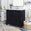 Organisateur de meuble-lavabo 36 po avec lavabo, ensemble d'armoire combinée, armoire de rangement pour salle de bain, espresso rétro