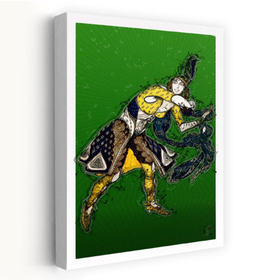 Contemporary Art Contemporary Vibrant Abstract Portrait Wall Art by Osvaldo Russo - Wrapped Canvas Print