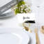 Cartes de lieu de mariage noires Brushstroke