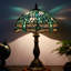 Lampe de table Ballico Tiffany en verre coloré bleu mer 12 x 12 x 18 pouces