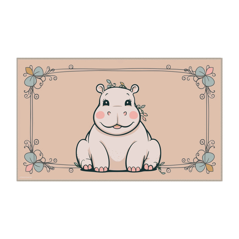 Tapis pour enfants mignons lavables Dakota Fields, Rectangulaire 2 pi x 3 pi
