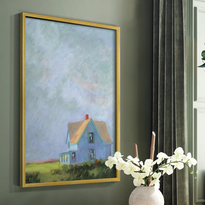 Blue Cape Framed Print - Solid Wood