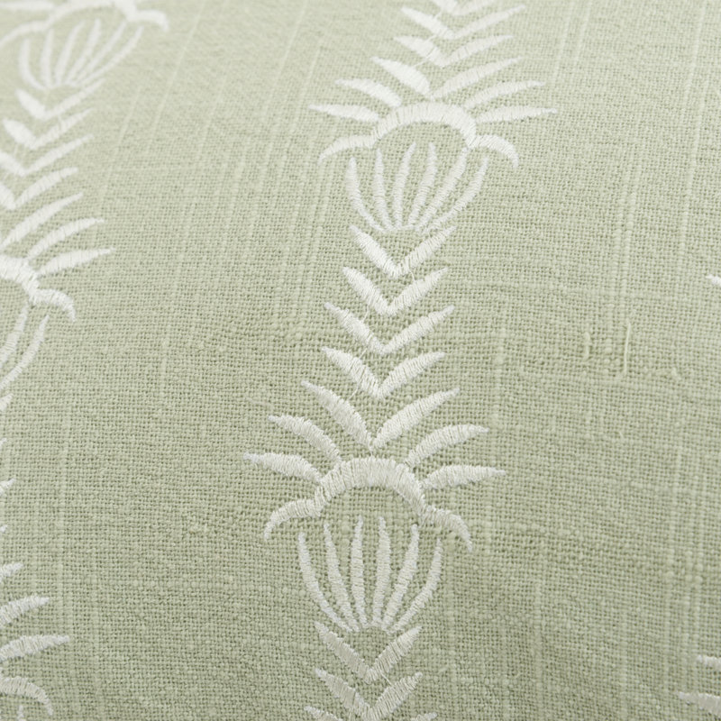 Coussin décoratif carré Tasha, Vert / blanc