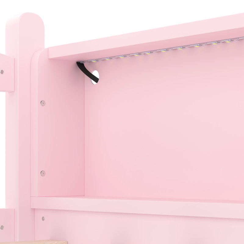 Lit mezzanine simple TG, Pink
