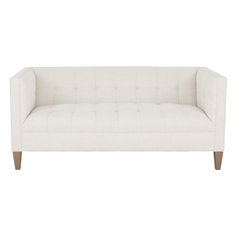 Dominique Leather Loveseat, Montego Bay, 1130 Pottery