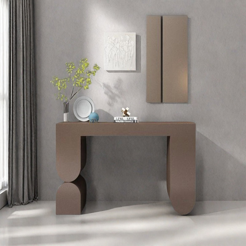 Console moderne minimaliste, Brun, H 35,43 po x l 47,24 po x P 15,75 po