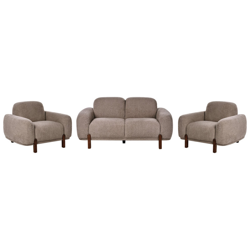 Living Room Set 4 Seater ODNES Boucle, Taupe