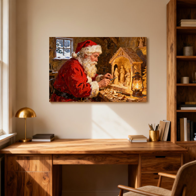 Atelier de Noël sur la crèche de Noël, H 20 po x l 30 po