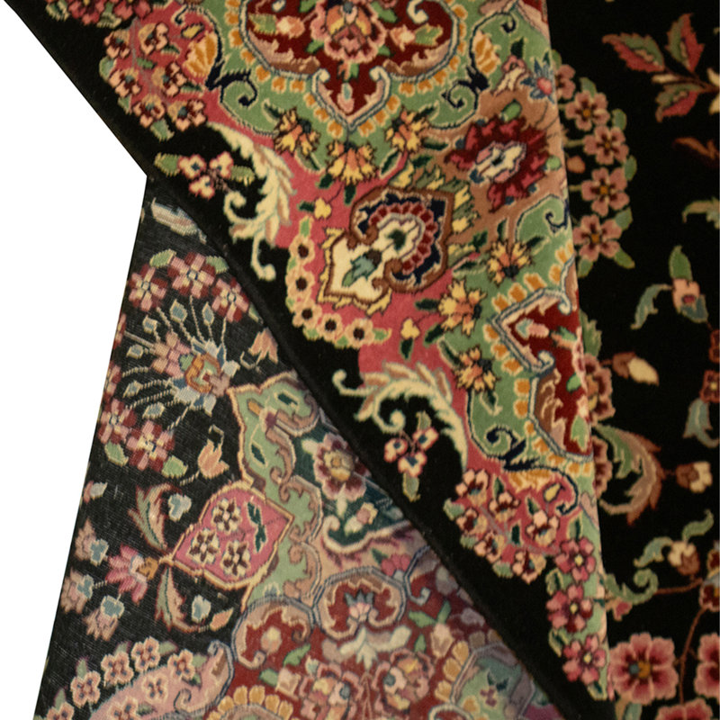 Tapis rectangulaire en laine noué à la main