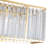 4-Light Rectangle Crystal Kitchen Island Light