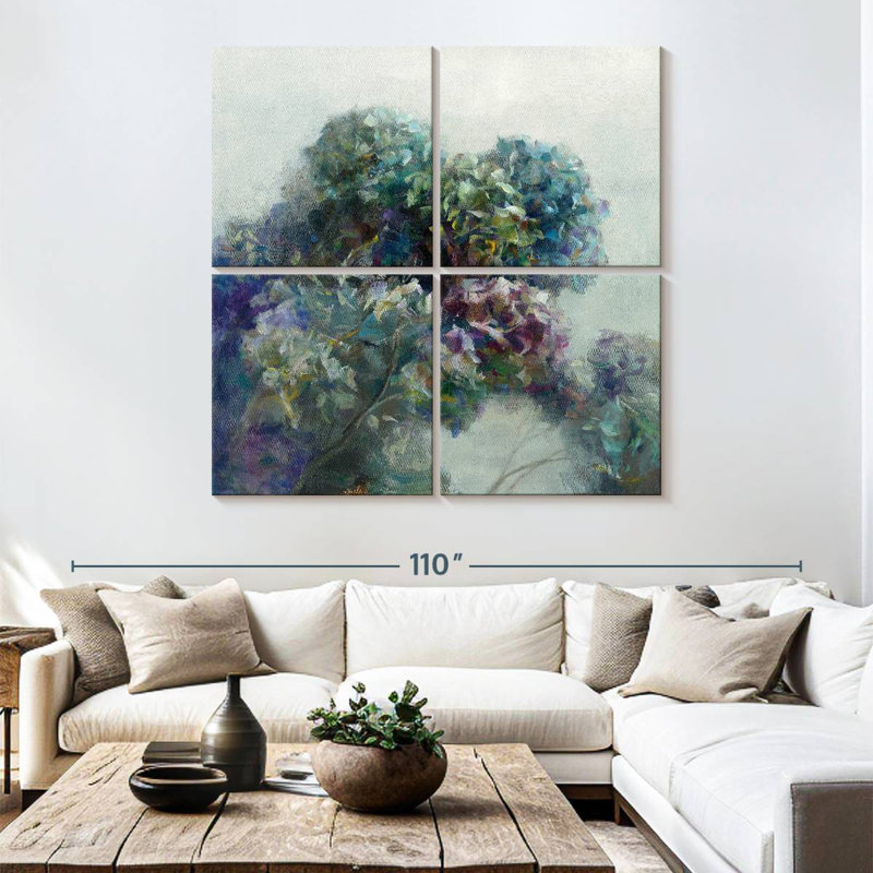 Hortensia abstrait Harnek, H 74 po x l 74 po