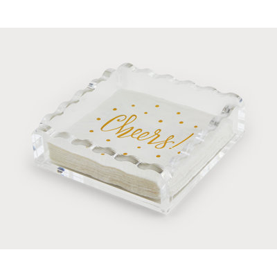 Acrylic Coctail Napkin- Wave Design