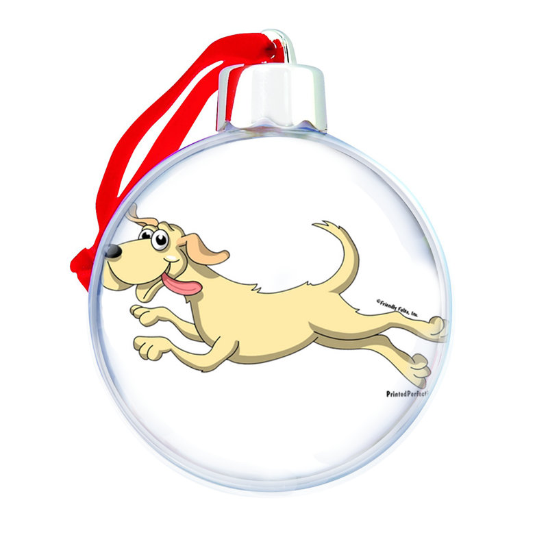 Personalized Yellow Lab Christmas Bulb Ornament, Yes