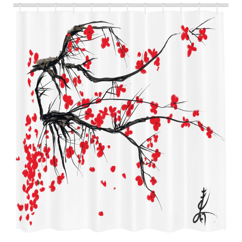 Ensemble de rideau de douche et crochets Nature, H 70 po x l 69 po