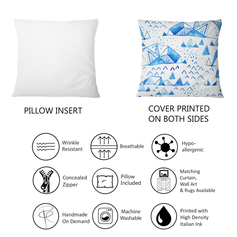 Coussin Triangular Blue Light