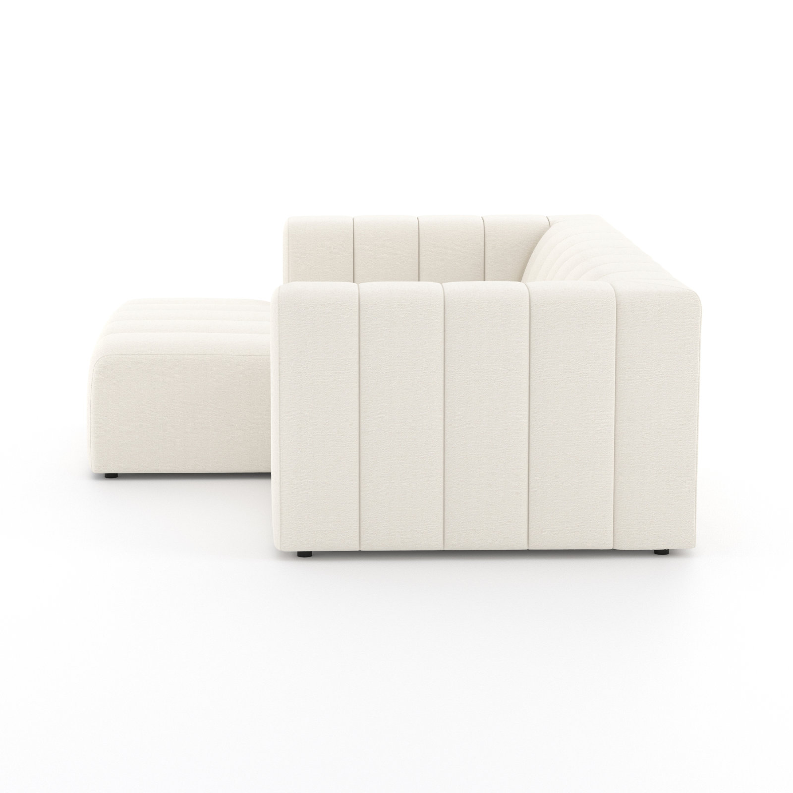 Bowry 88" Wide Sofa & Chaise, Left Hand Facing, Fayette Cloud Polyester Blend