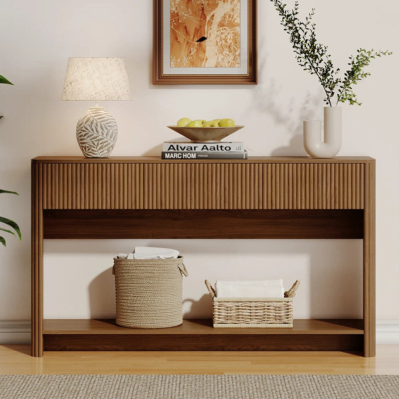 Console américaine de style champêtre rétro, Brun