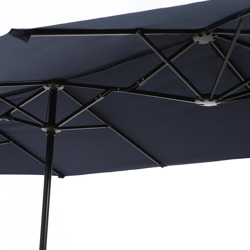396.24cm X 198.12cm Rectangular Market Parasol, Navy