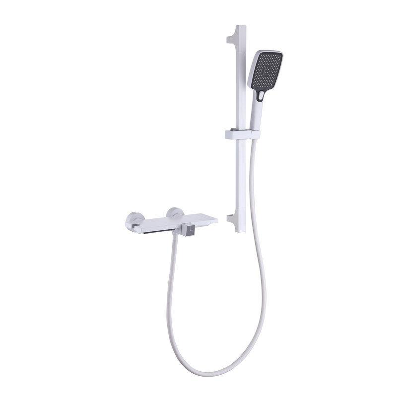 Robinet de baignoire et de douche plaqué 2 fonctions avec valeur brute et bec cascade 4,93 gallons par minute