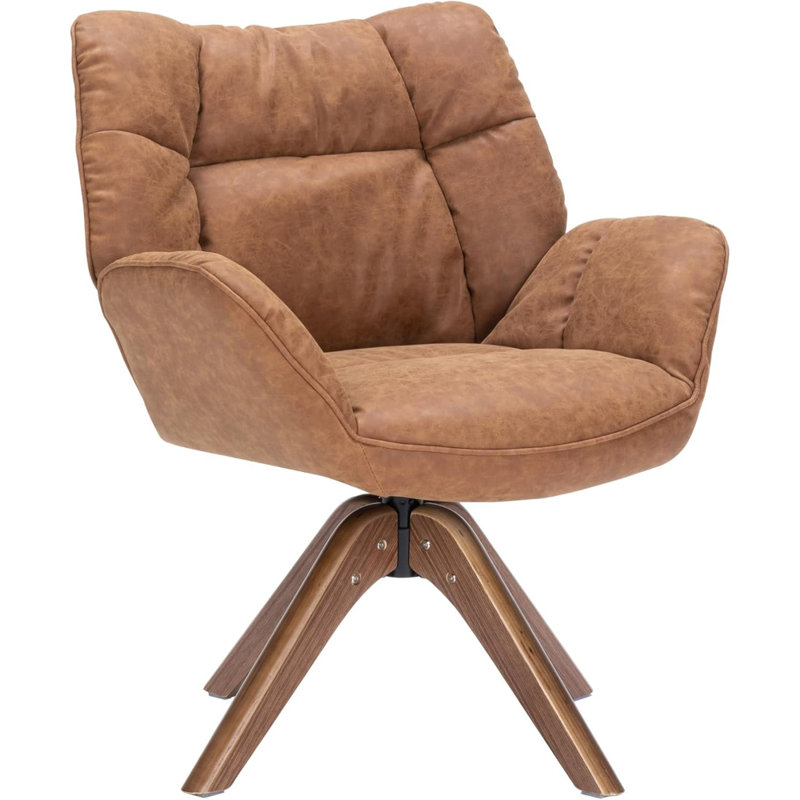 Fauteuil d'appoint moderne en similicuir