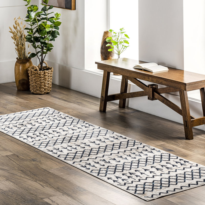 Tapis marocain lavable à la machine Malia SpinClean, Tapis de couloir 2 pi 6 po x 8 pi