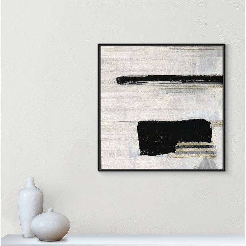 «La Bande II» par Sally Swatland, Cadre flottant noir, H 37,5 po x l 37,5 po