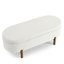 Banc de rangement moderne ovale rembourré